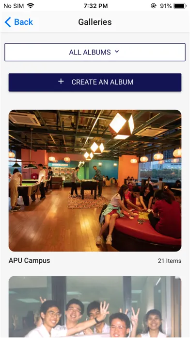 Zrzuty ekranu APIIT & APU Alumni Connect