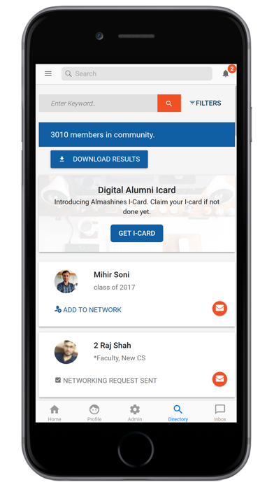 Almashines Alumni App Ekran Görüntüleri