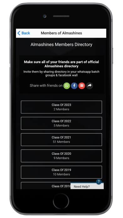 Almashines Alumni App Ekran Görüntüleri