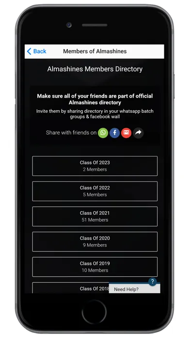 Almashines Alumni App Screenshots