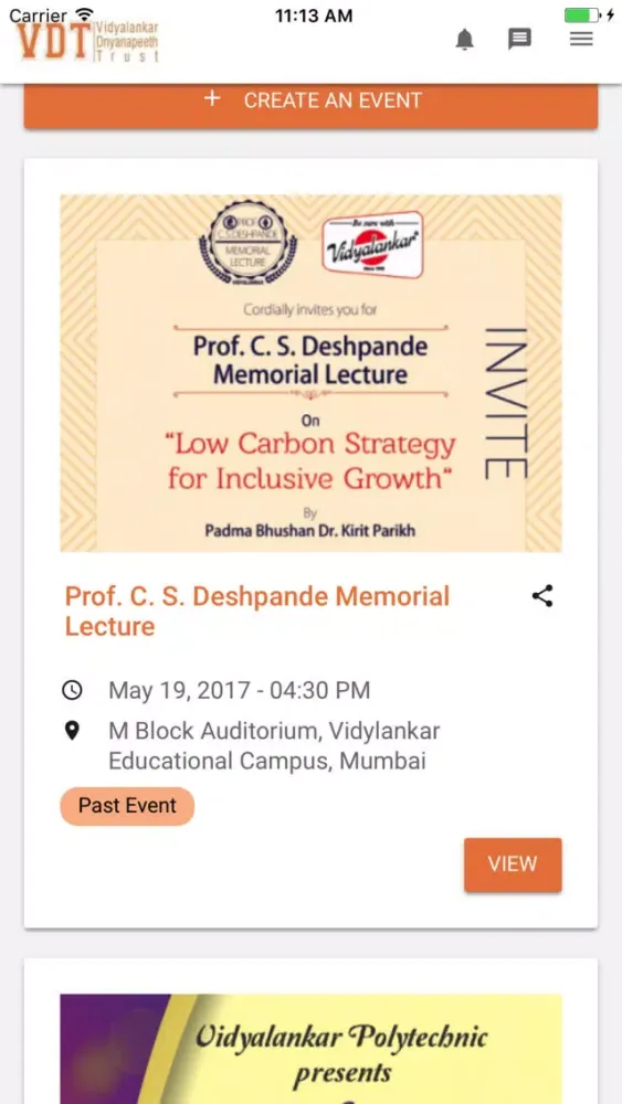 Ảnh chụp màn hình của Vidyalankar Alumni