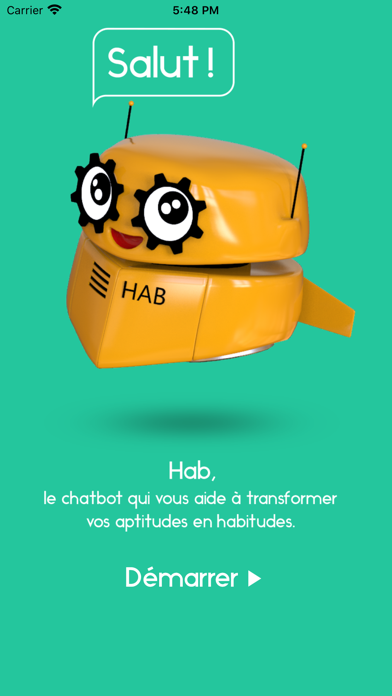Tangkapan layar HAB le chatbot qui te motive