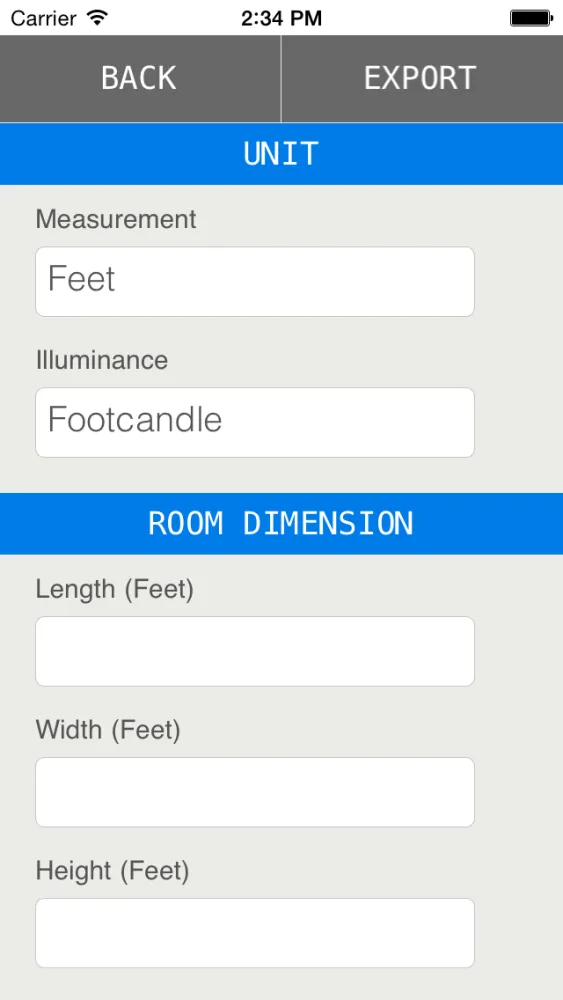 Ảnh chụp màn hình của Light Calc: Lighting Calculator for Lighting Designers