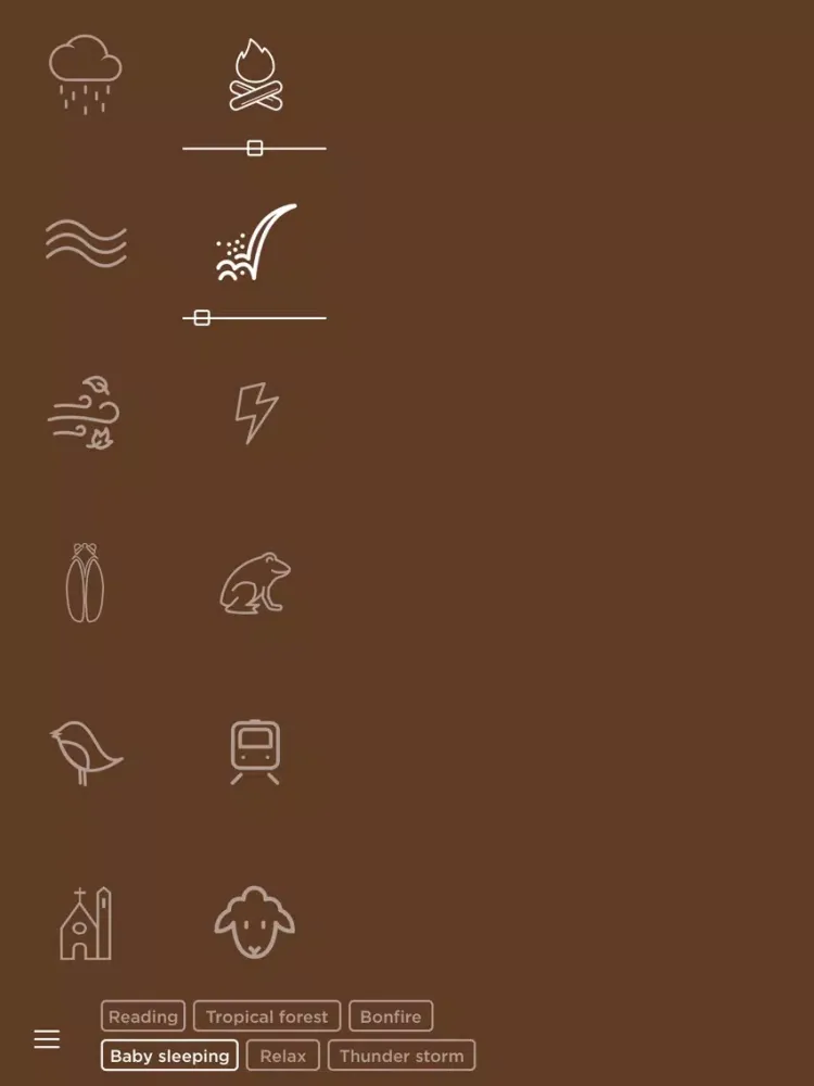 Peace - Ambient sounds for studying, relaxing, baby sleeping, and meditating iPad  Screenshots