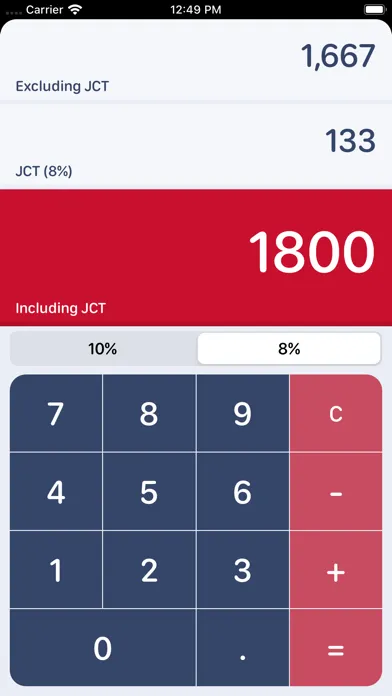 Consumption Tax Calculator سکرین شاٹس