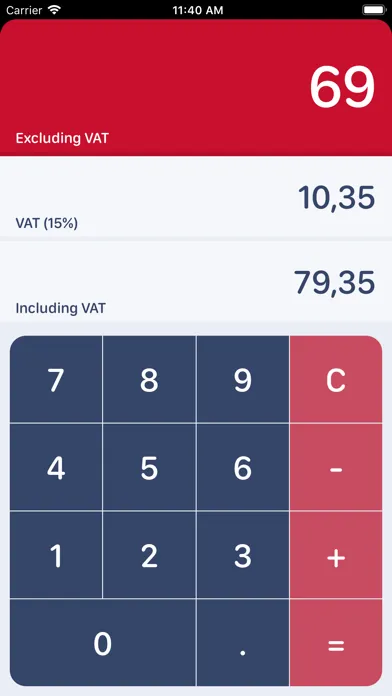 South African VAT Calculator Screenshots