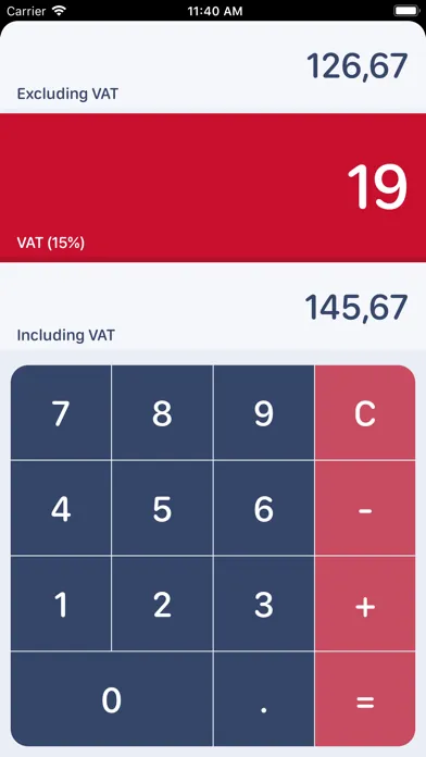 South African VAT Calculator Screenshots
