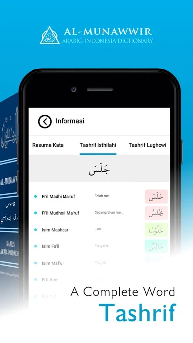 Screenshot di Kamus Al-Munawwir Arab-Indo