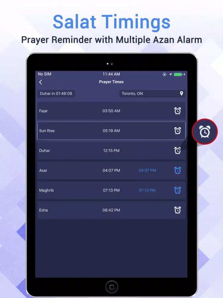 Ảnh chụp màn hình của Al Muslim - Islamic Companion iPad 