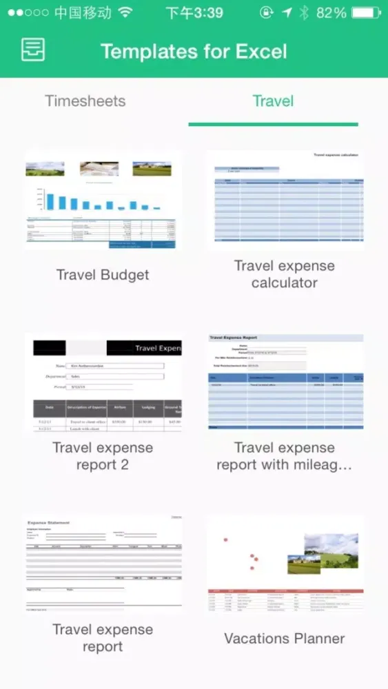 Capturas de tela do Templates for MS-Excel