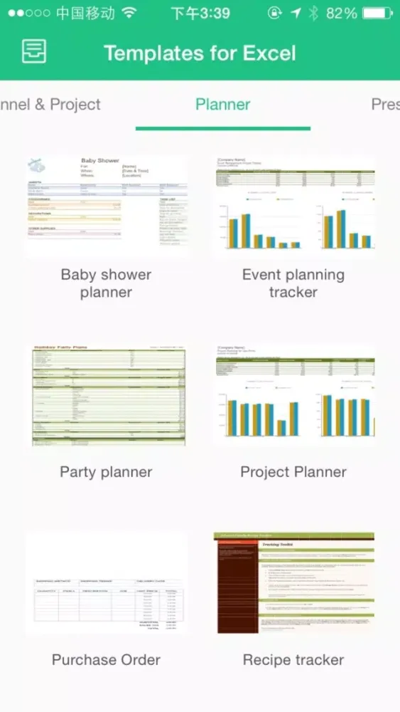 Capturas de tela do Templates for MS-Excel