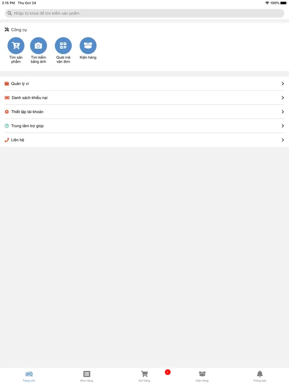 Screenshot di Alo Chuyển Hàng iPad 
