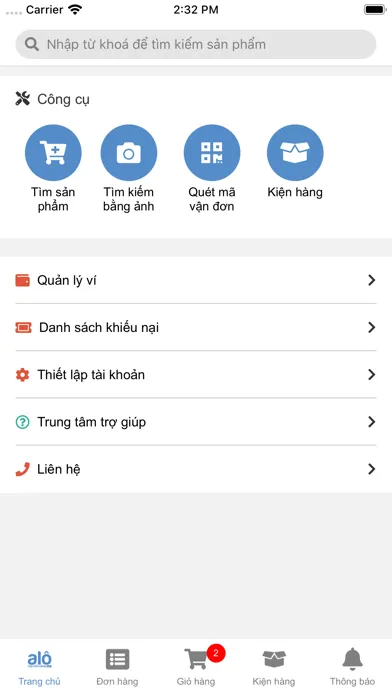 Screenshot di Alo Chuyển Hàng