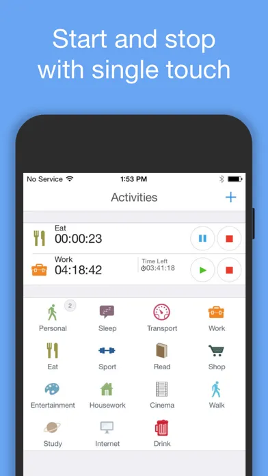 Tangkapan skrin aTimeLogger Time Tracker