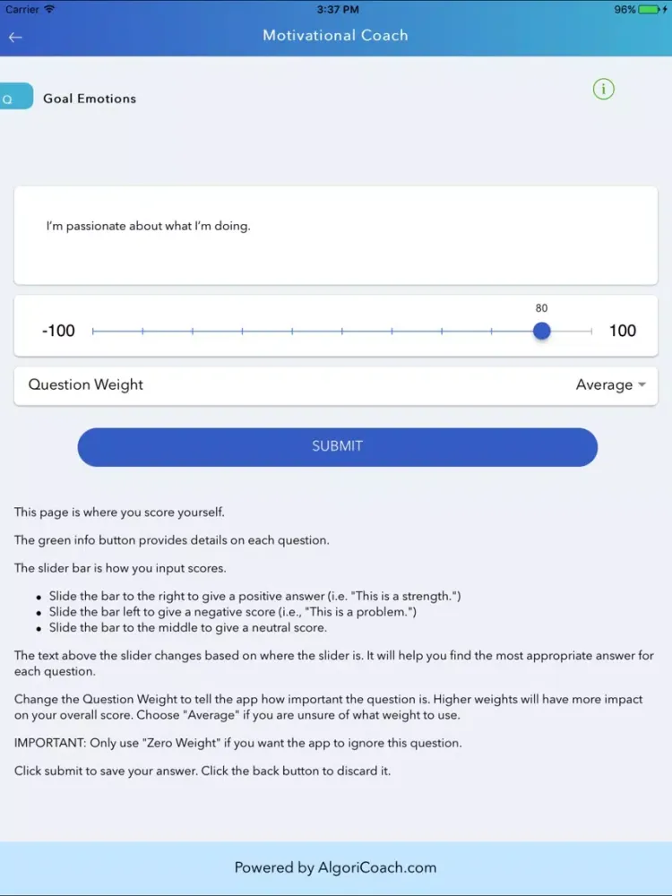 Скриншоты Motivation Coach iPad 