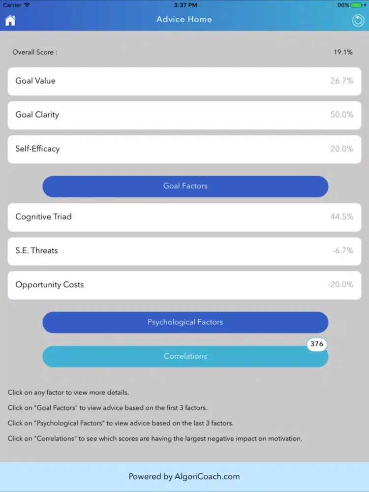 Скриншоты Motivation Coach iPad 