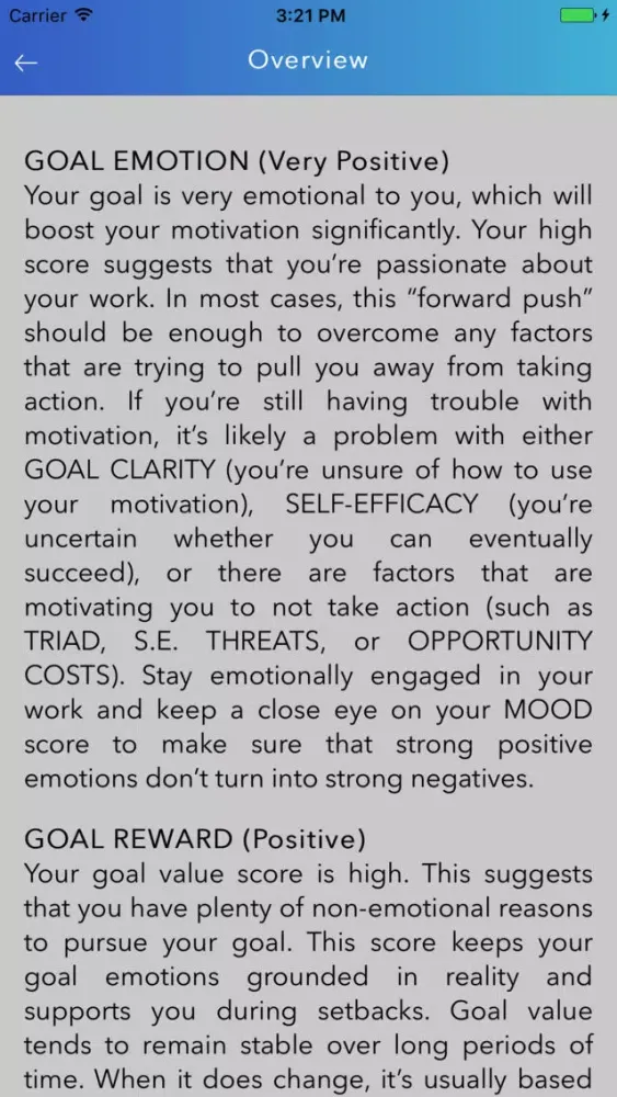 Скриншоты Motivation Coach