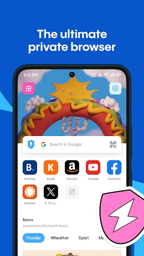 Tangkapan layar Aloha Browser + Private VPN