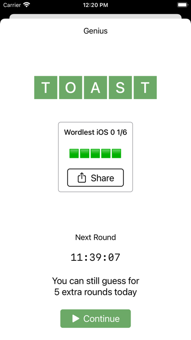 Wordlest سکرین شاٹس