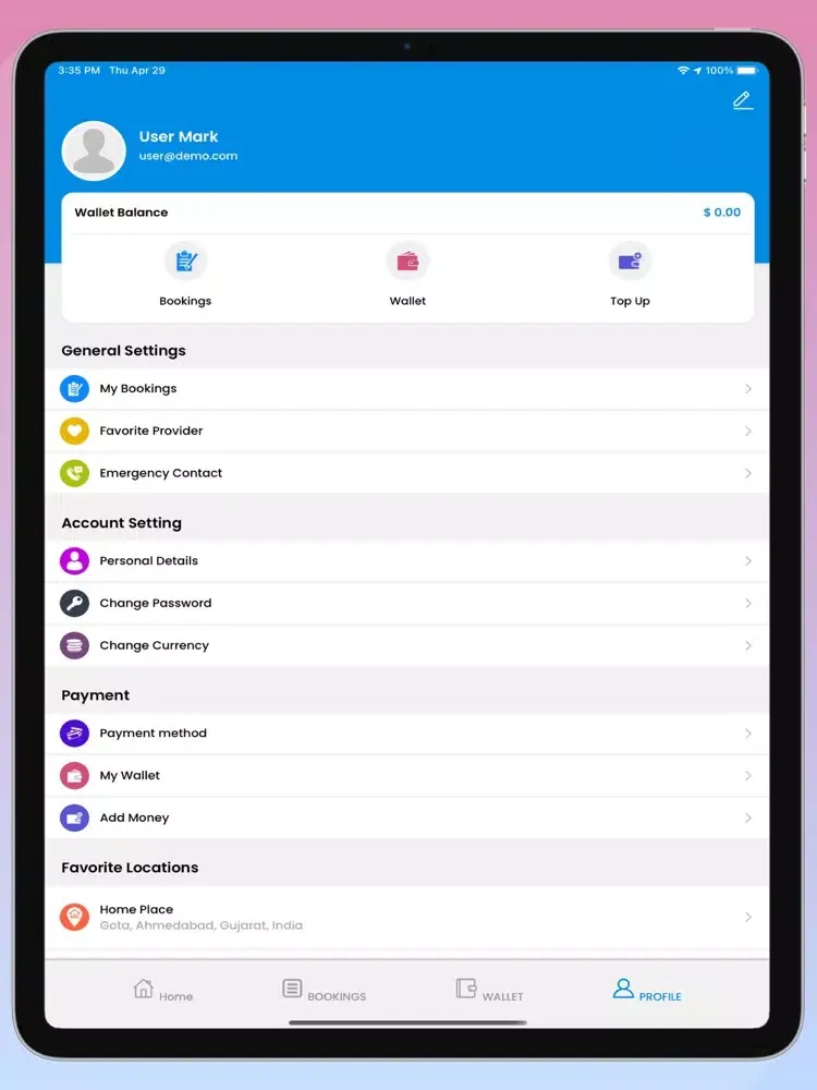 Tangkapan skrin Aloha Genie iPad 