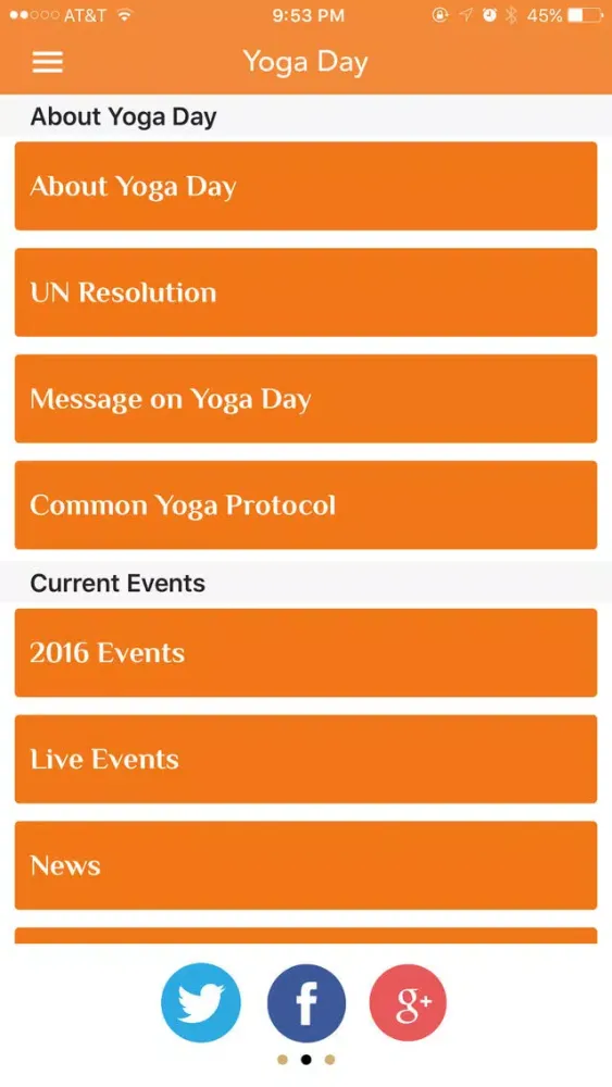 Zrzuty ekranu Yoga Day.