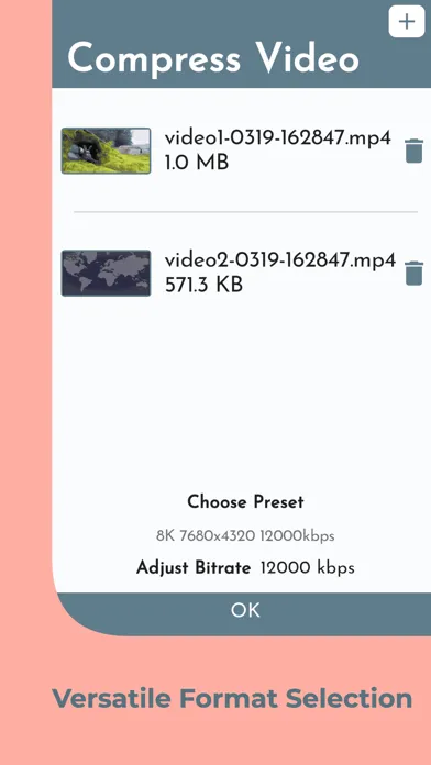 Capturas de tela do Just a Simple Video Compressor