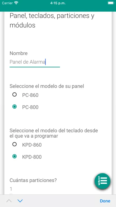 ภาพหน้าจอของ Alarm Wizard