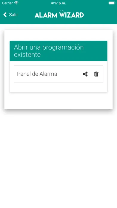 ภาพหน้าจอของ Alarm Wizard