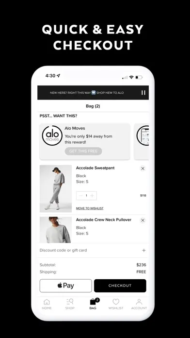 Tangkapan layar Alo Yoga