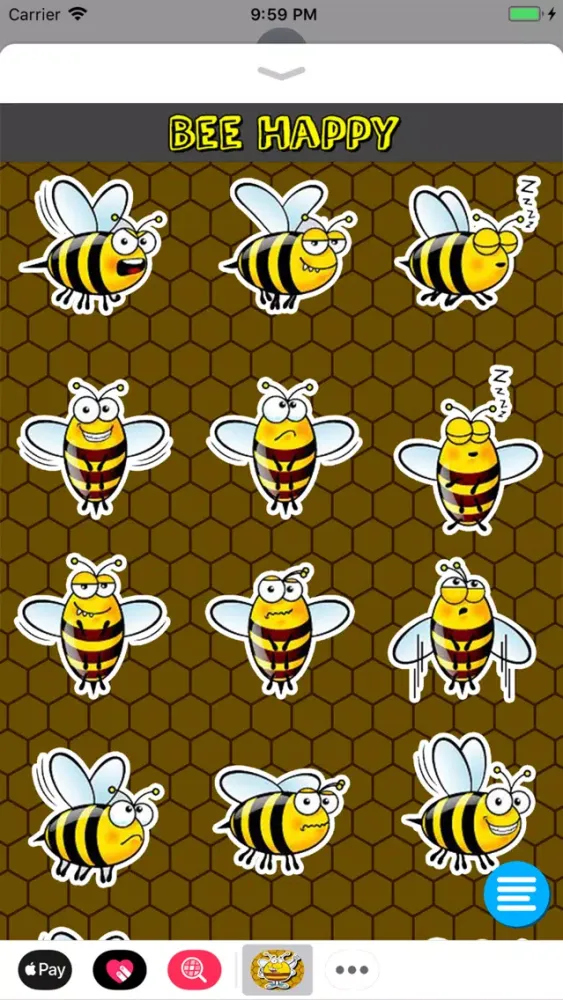 Tangkapan skrin Bee Happy Messenger