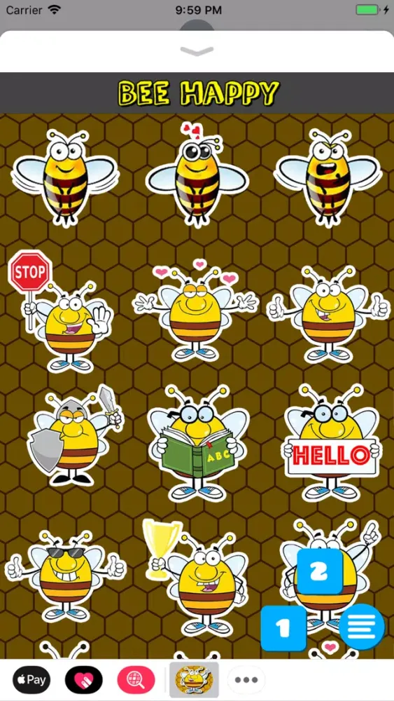 Tangkapan skrin Bee Happy Messenger