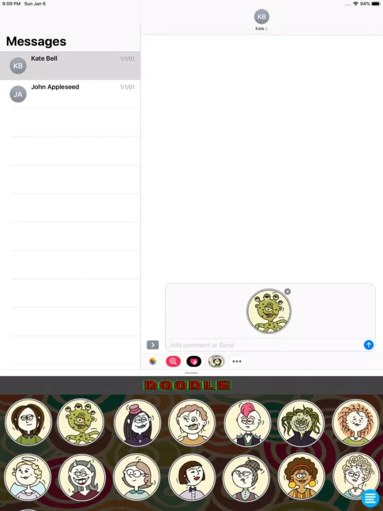 Doodle Messenger iPad  스크린샷