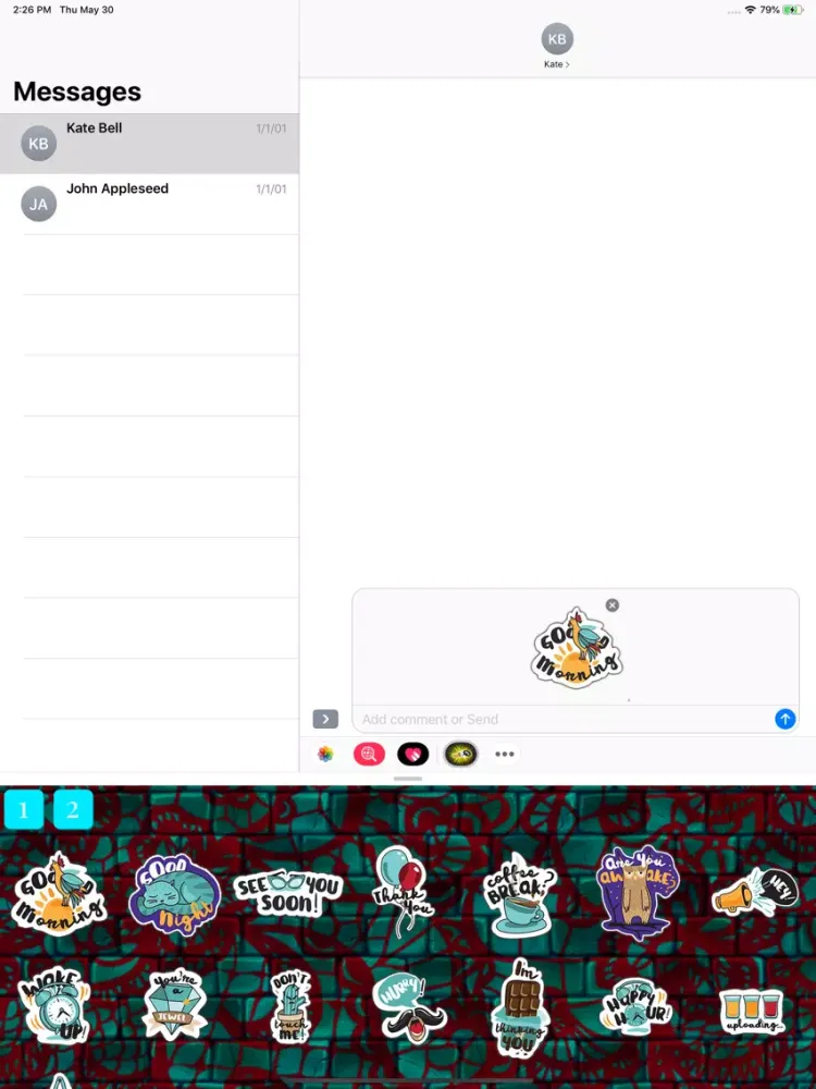 HelloStickersPack iPad 应用截图