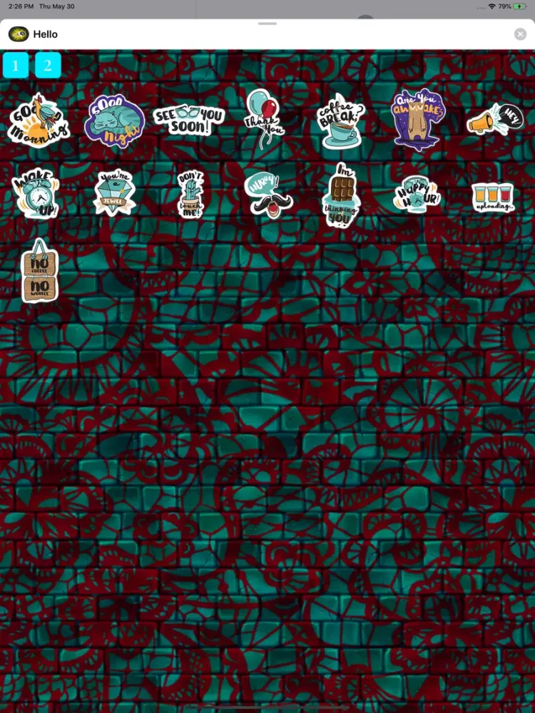 HelloStickersPack iPad 应用截图