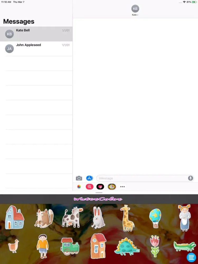 Capturas de tela do Watercolor Stickers Pack iPad 
