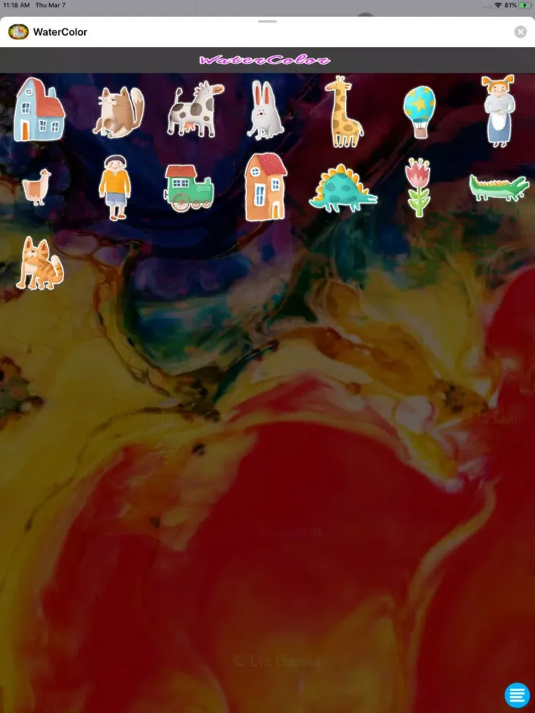 Capturas de tela do Watercolor Stickers Pack iPad 