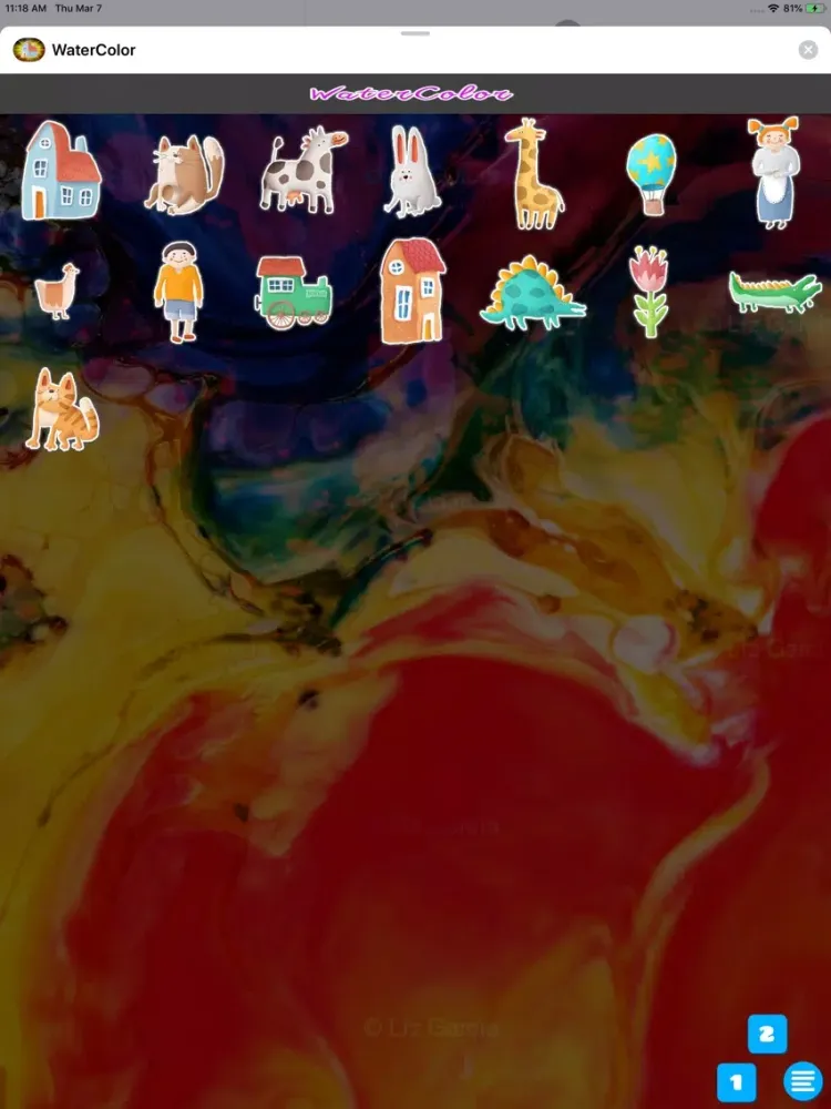 Capturas de tela do Watercolor Stickers Pack iPad 