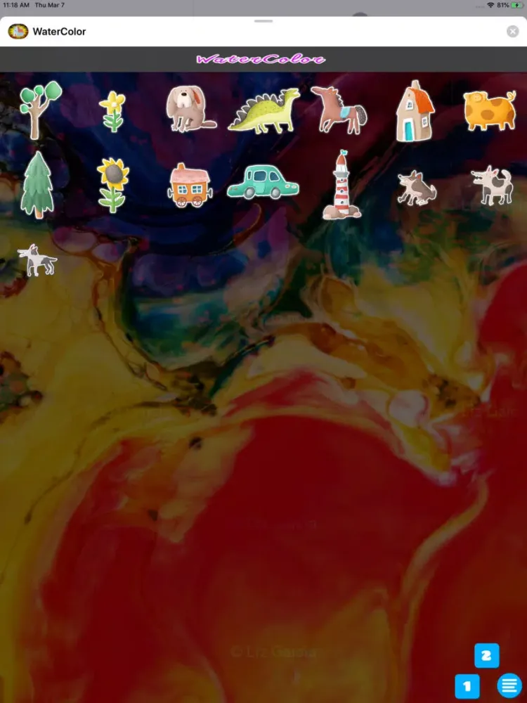 Capturas de tela do Watercolor Stickers Pack iPad 