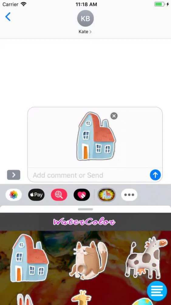 Capturas de tela do Watercolor Stickers Pack