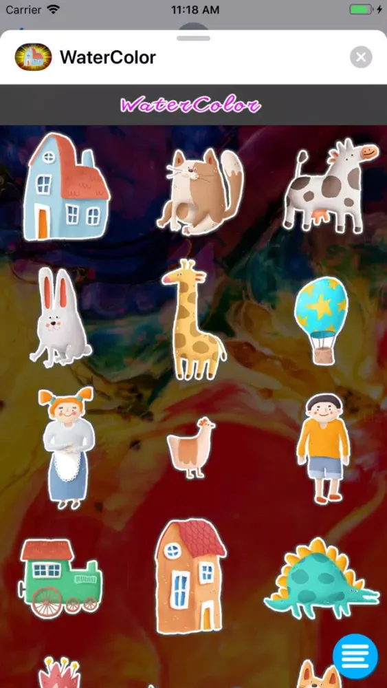 Capturas de tela do Watercolor Stickers Pack