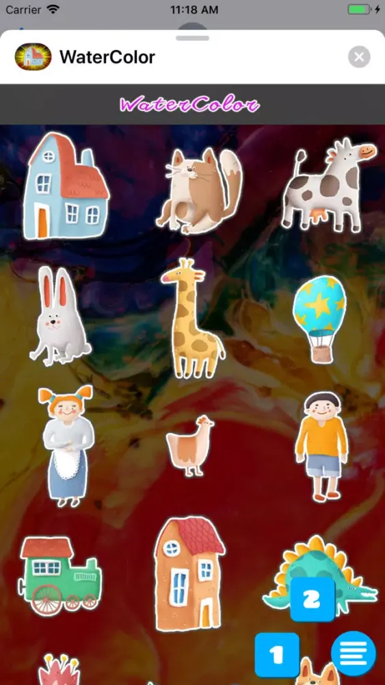 Capturas de tela do Watercolor Stickers Pack