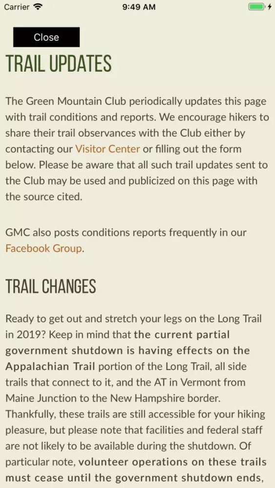 Long Trail Screenshots