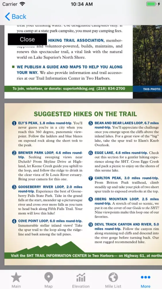 Capturas de pantalla de Superior Hiking Trail