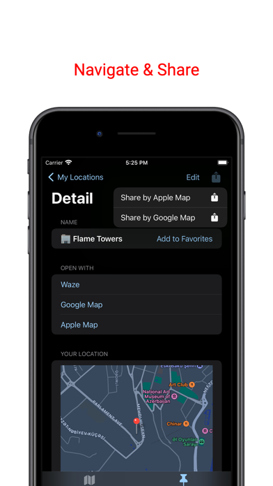 Tangkapan layar Location Manager - MyLocations