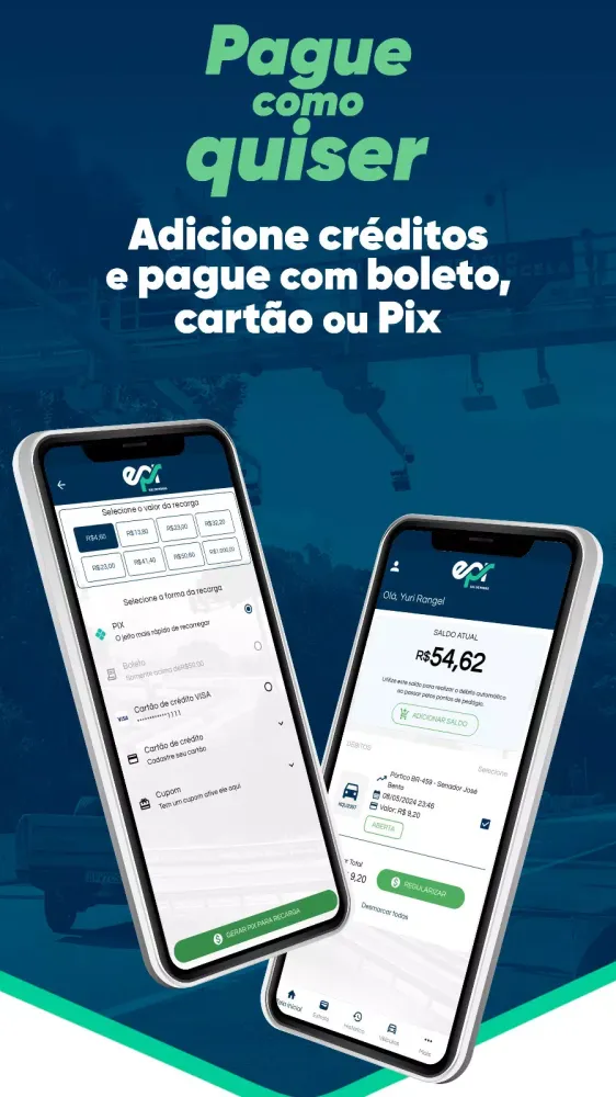 Скриншоты EPR Pedágio Sem Cancela