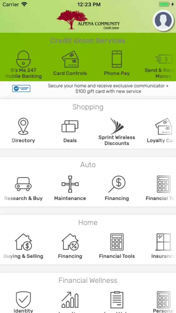 Zrzuty ekranu Alpena Community CU Wallet
