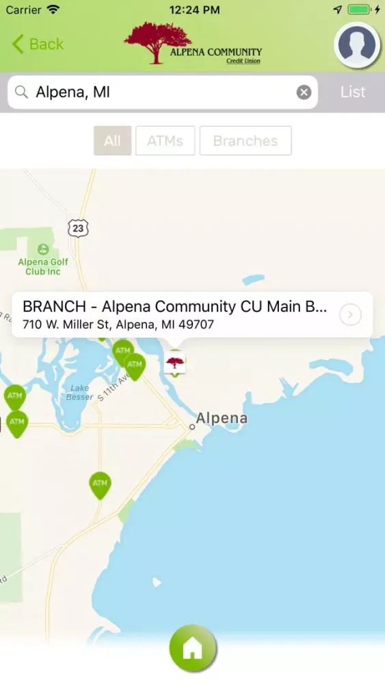 Zrzuty ekranu Alpena Community CU Wallet