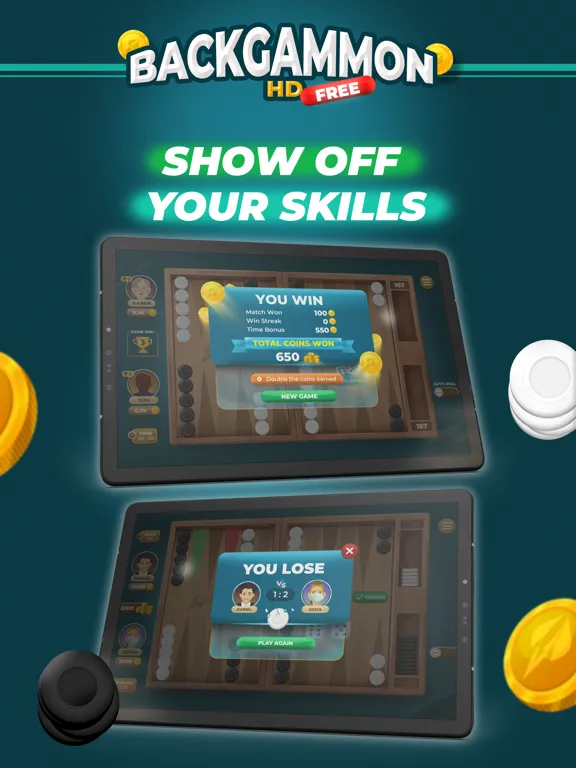 تصاویر Backgammon HD - Offline iPad 