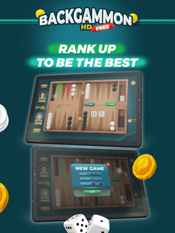تصاویر Backgammon HD - Offline iPad 