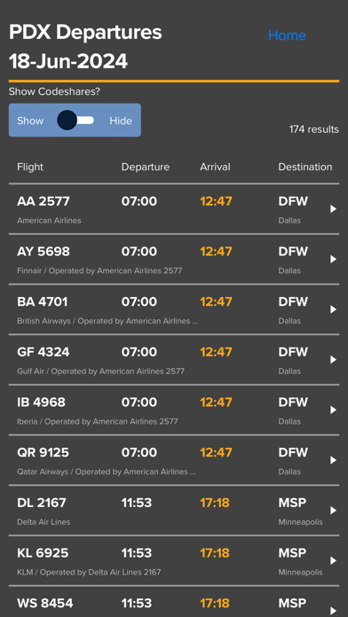 Flight Status Live স্ক্রিনশট